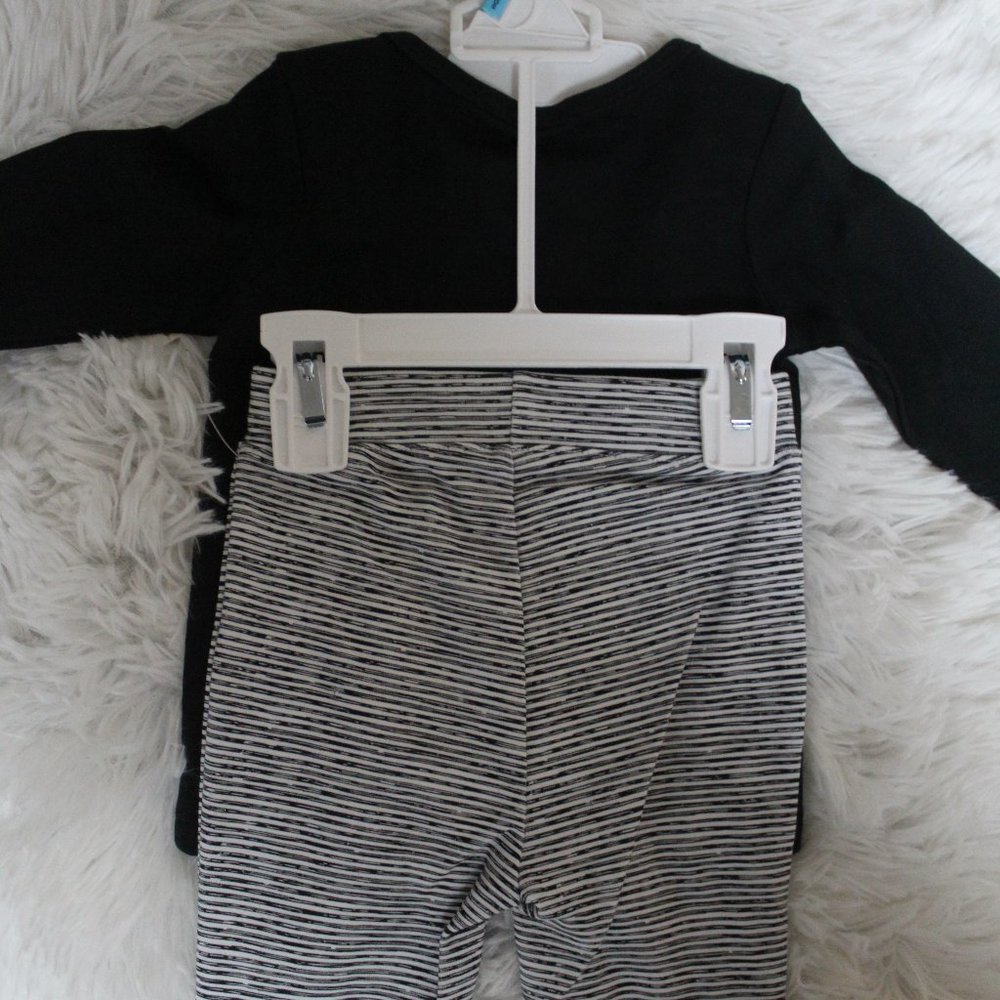 NWT FIRST IMPRESSIONS Milk Outfit, T-shirt with legging, INFANT 3-6M BABY BOY - Picture 2 of 8